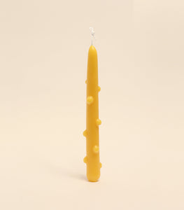 Bumpy Beeswax Taper candle