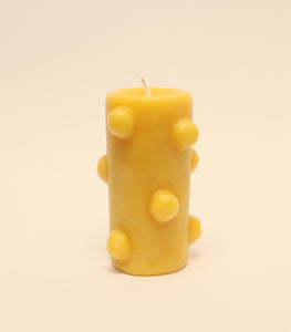 Bumpy Beeswax Pillar candle